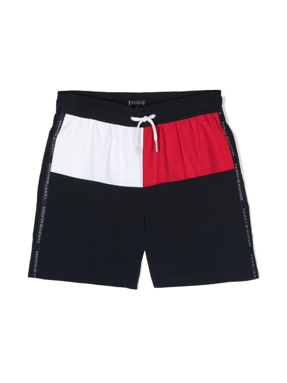 Logo-appliqué swim shorts - Blue