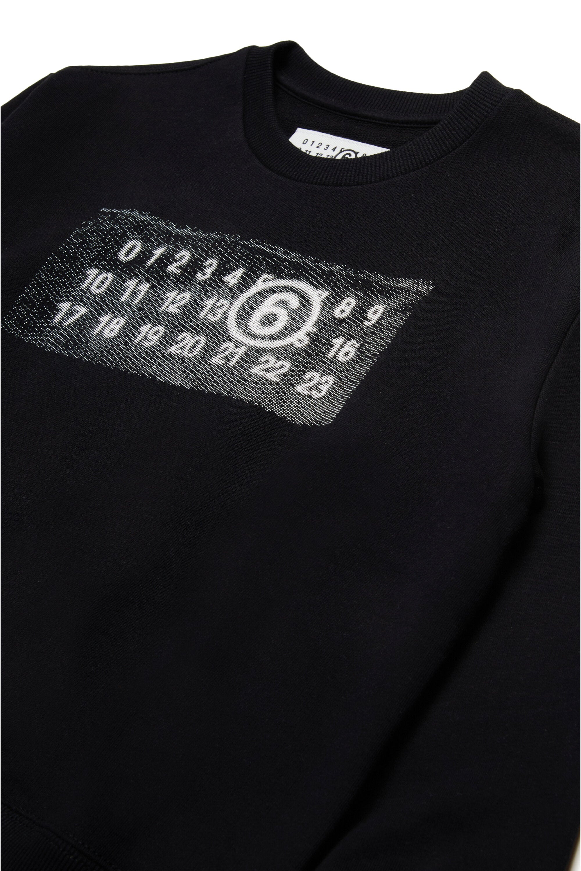 Crew-neck sweatshirt branded with Numeric Logo Pixel - Kids - Black