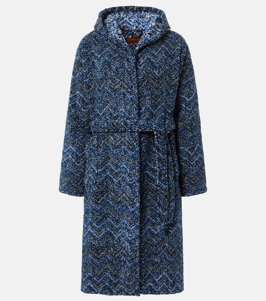 Azul Zigzag cotton terry bathrobe
