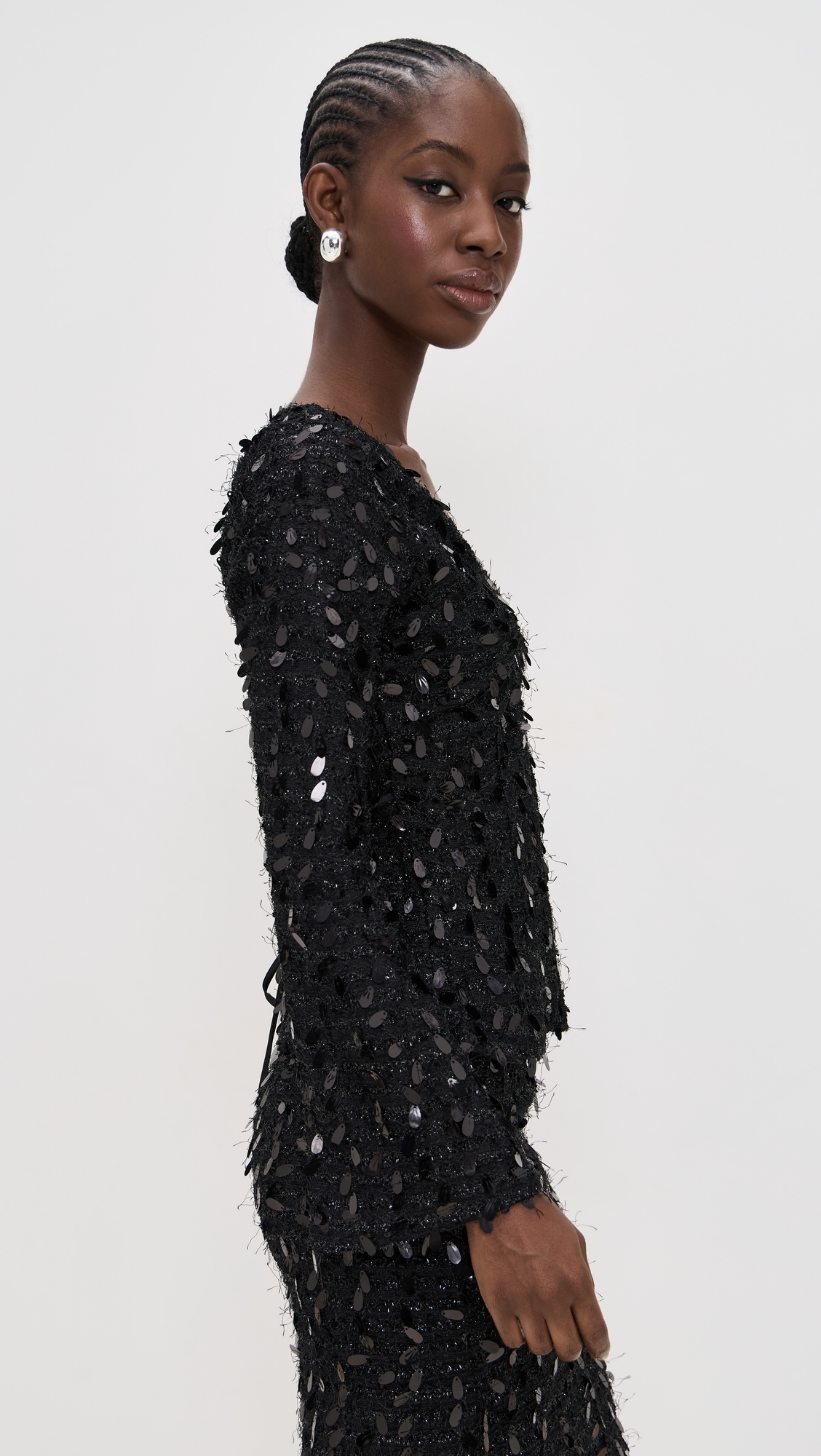 Sequin Blouse Black