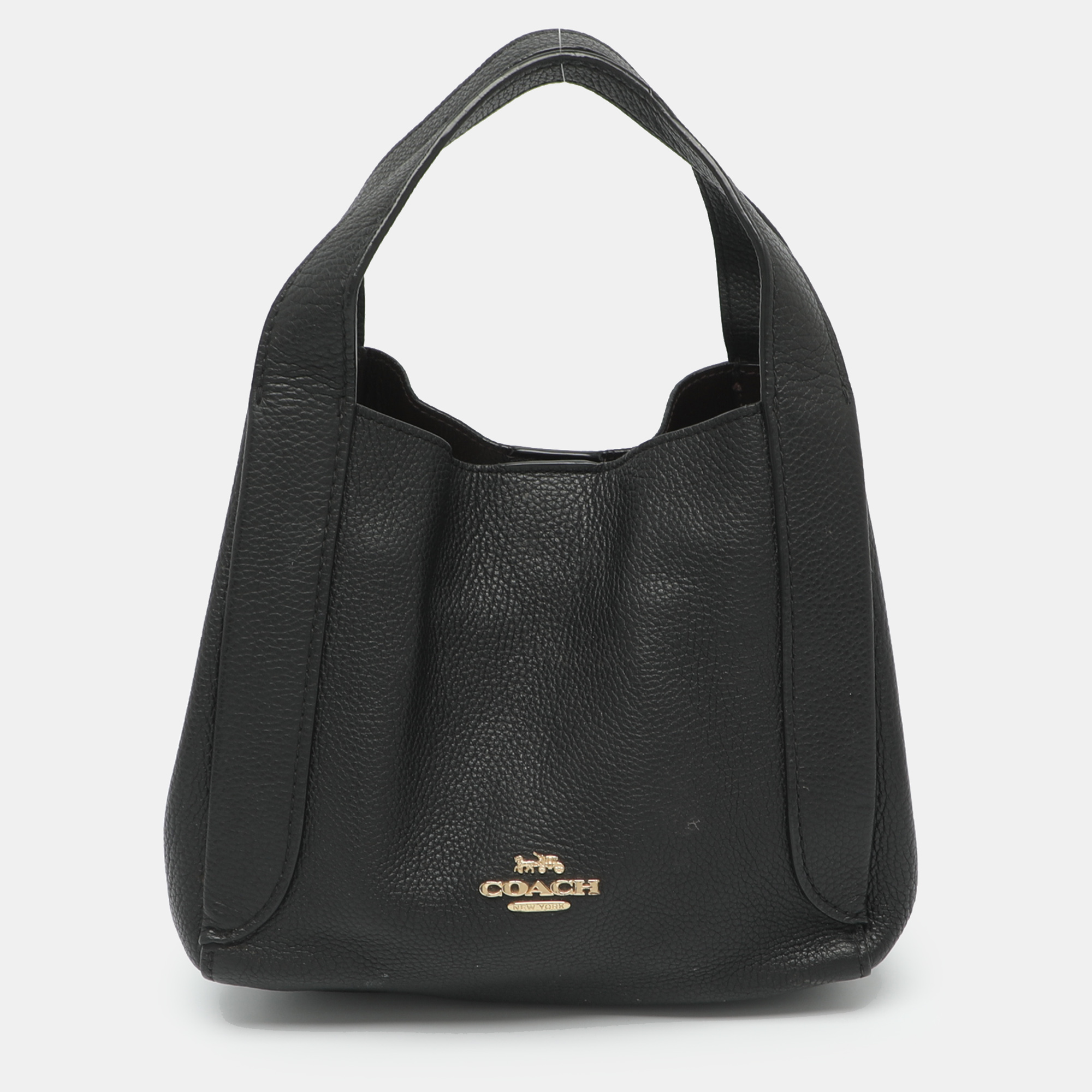 Coach Hadley 21 Black Leather Hobo