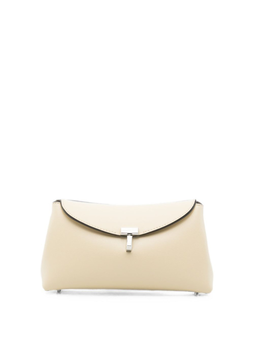 Mini T Lock Leather Clutch