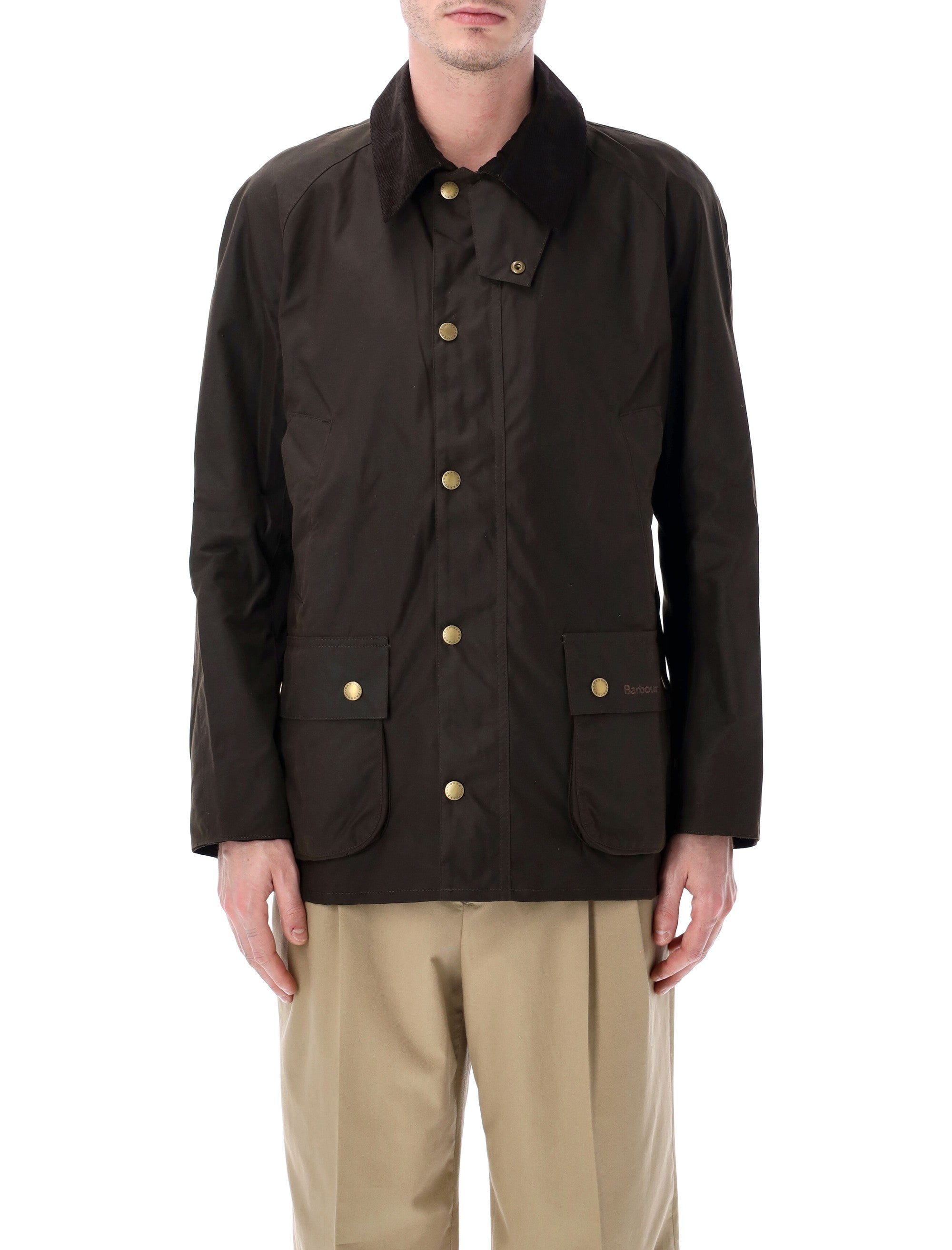 Ashby Waxed Cotton Jacket with Corduroy Collar