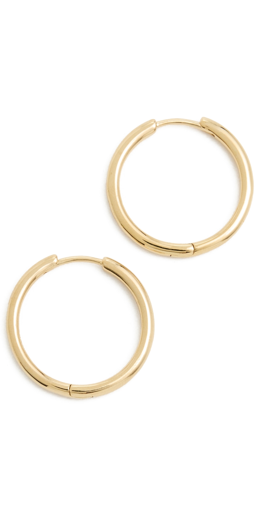 Demi Skinny Medium Hoop Earrings 14K Gold One Size