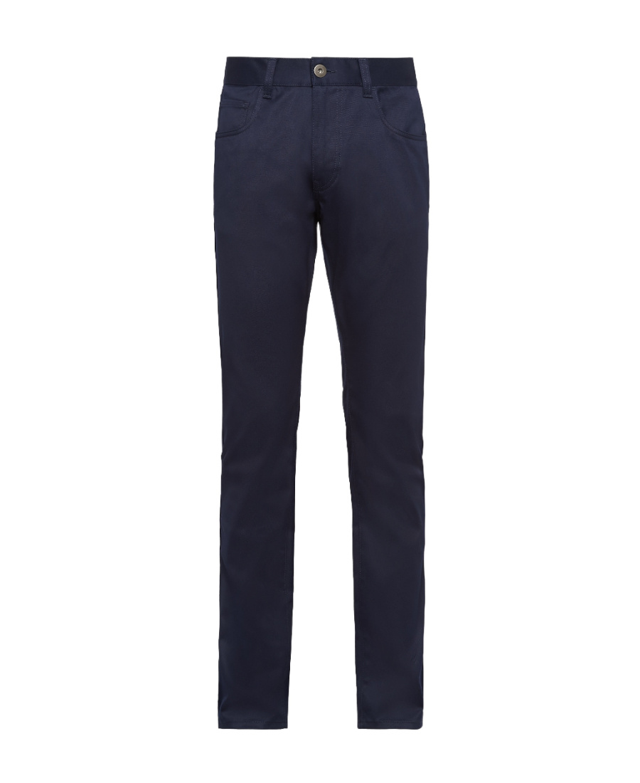 Five-pocket stretch drill jeans