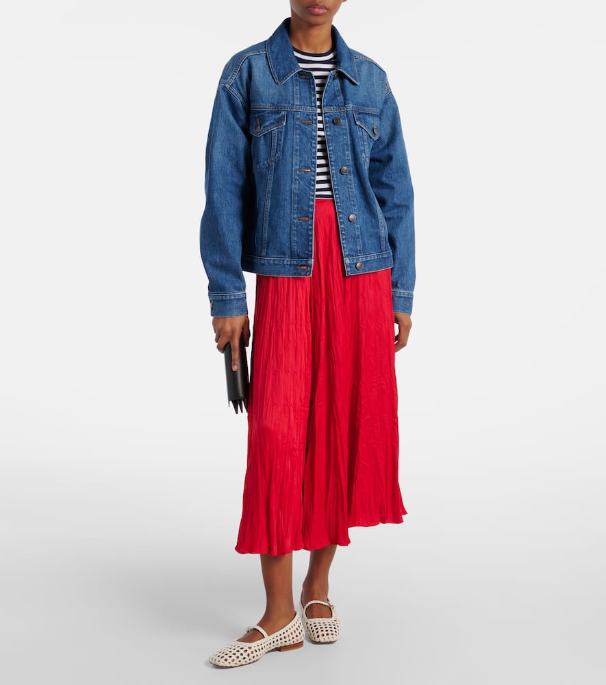 Mid-rise midi skirt