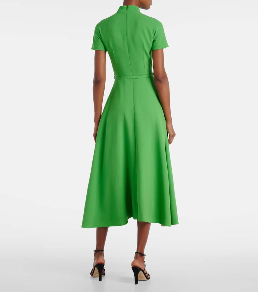 Camilla belted wool midi dress