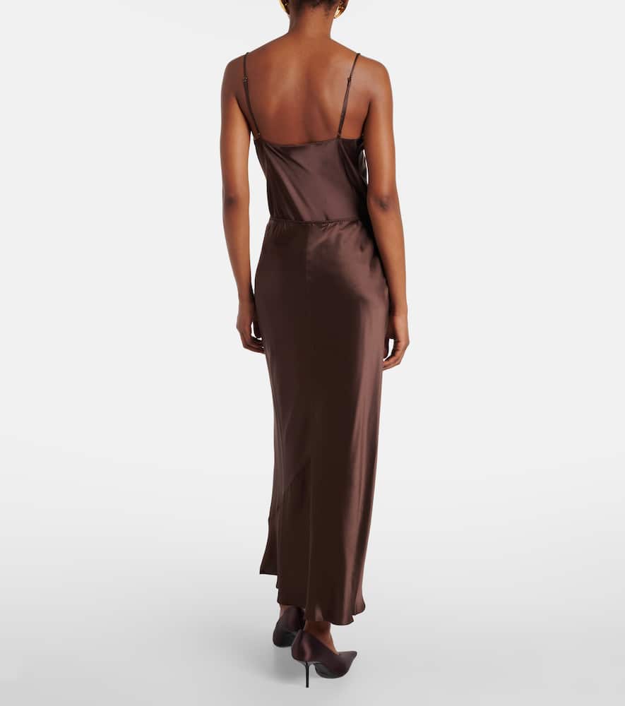 Sense of Shine silk satin slip skirt