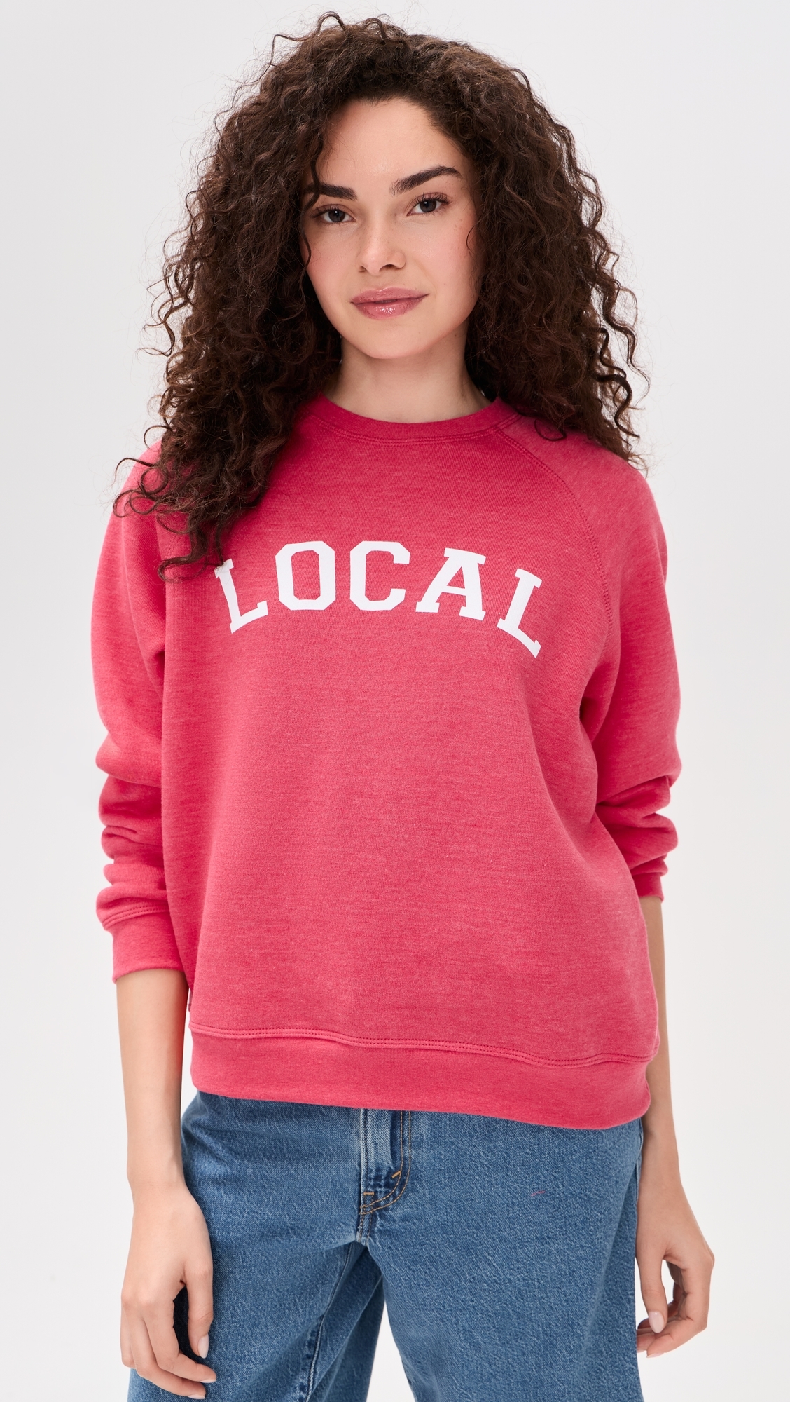 Raglan Sweatshirt Heathered Red