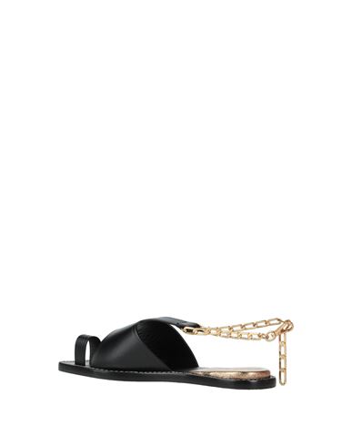 Woman Thong sandal Black Size 5 Leather