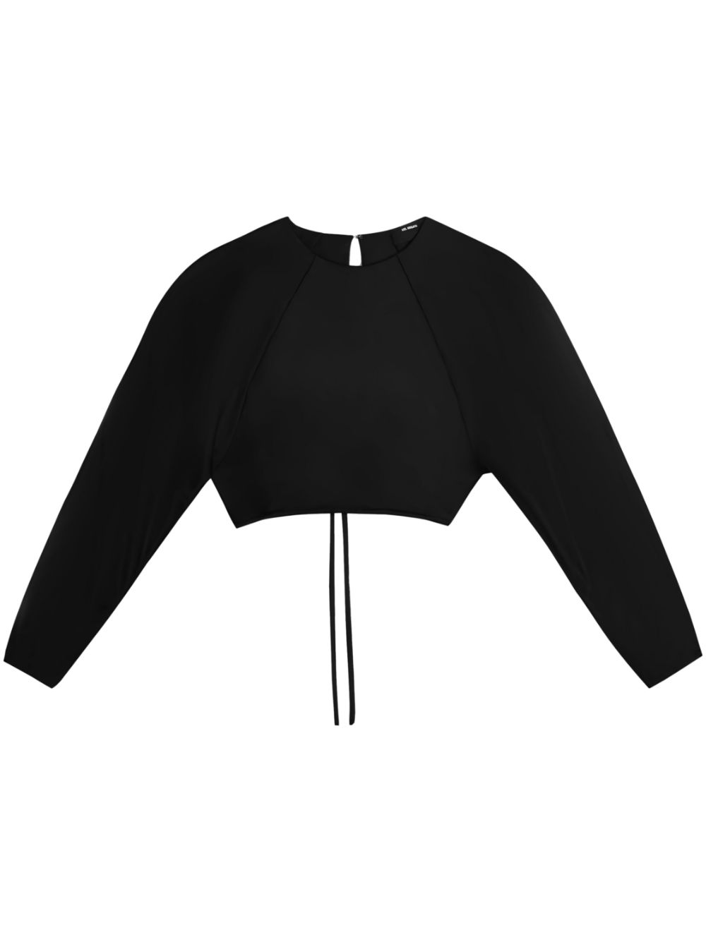 Demi satin crop top - Black