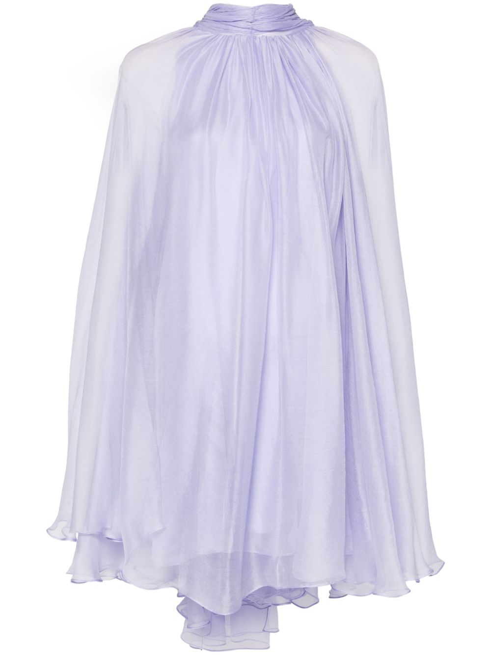 Layered silk cocktail dress - Purple