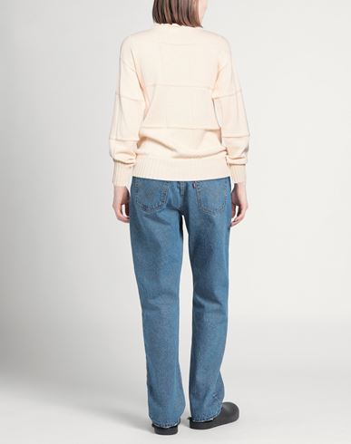 Woman Turtleneck Cream Size S Merino Wool