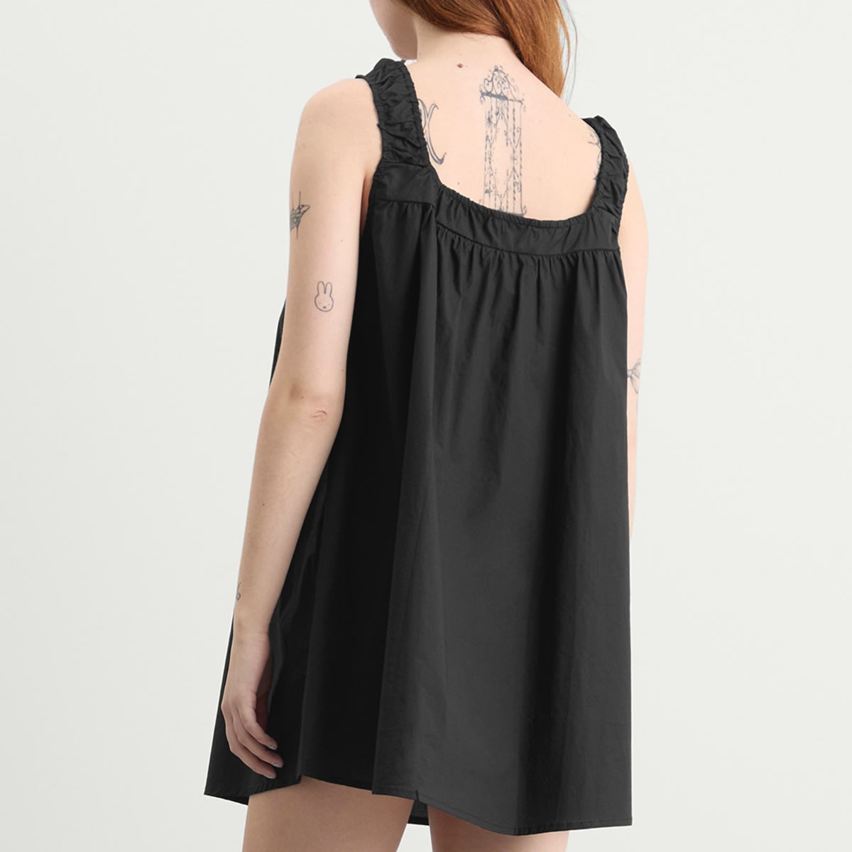 Women's Yoke Mini Dress Black