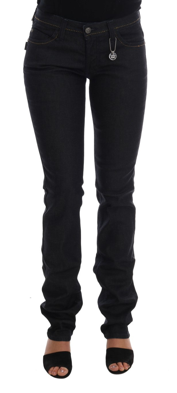 Cotton Stretch Slim Fit Jeans — Black