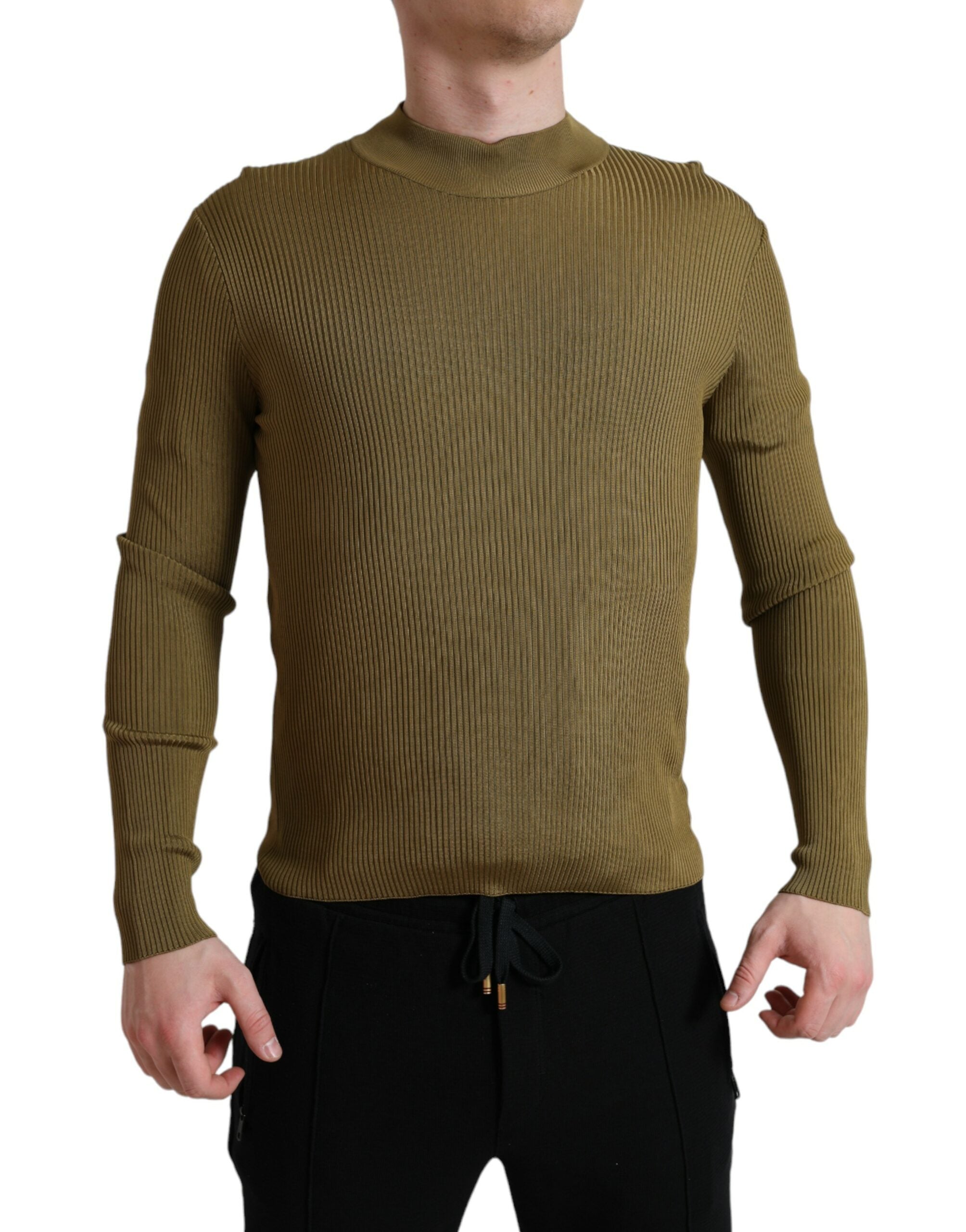 Viscose Crewneck Sweater — Green