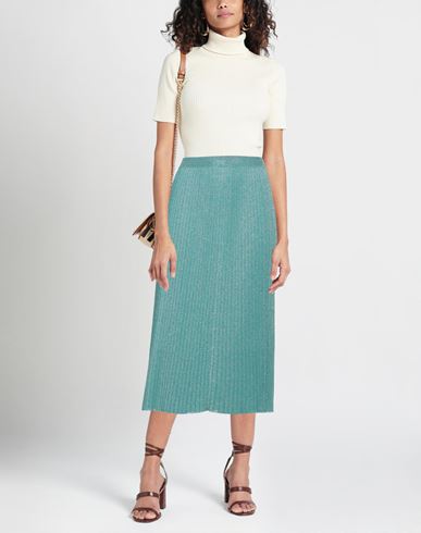 Woman Midi skirt Deep teal Size 2 Viscose, Polyester