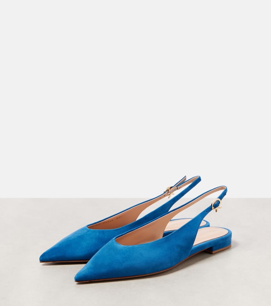 Gianvito Rossi Suede slingback flats