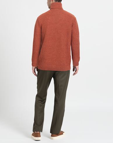 Man Turtleneck Rust Size L Wool, Polyamide