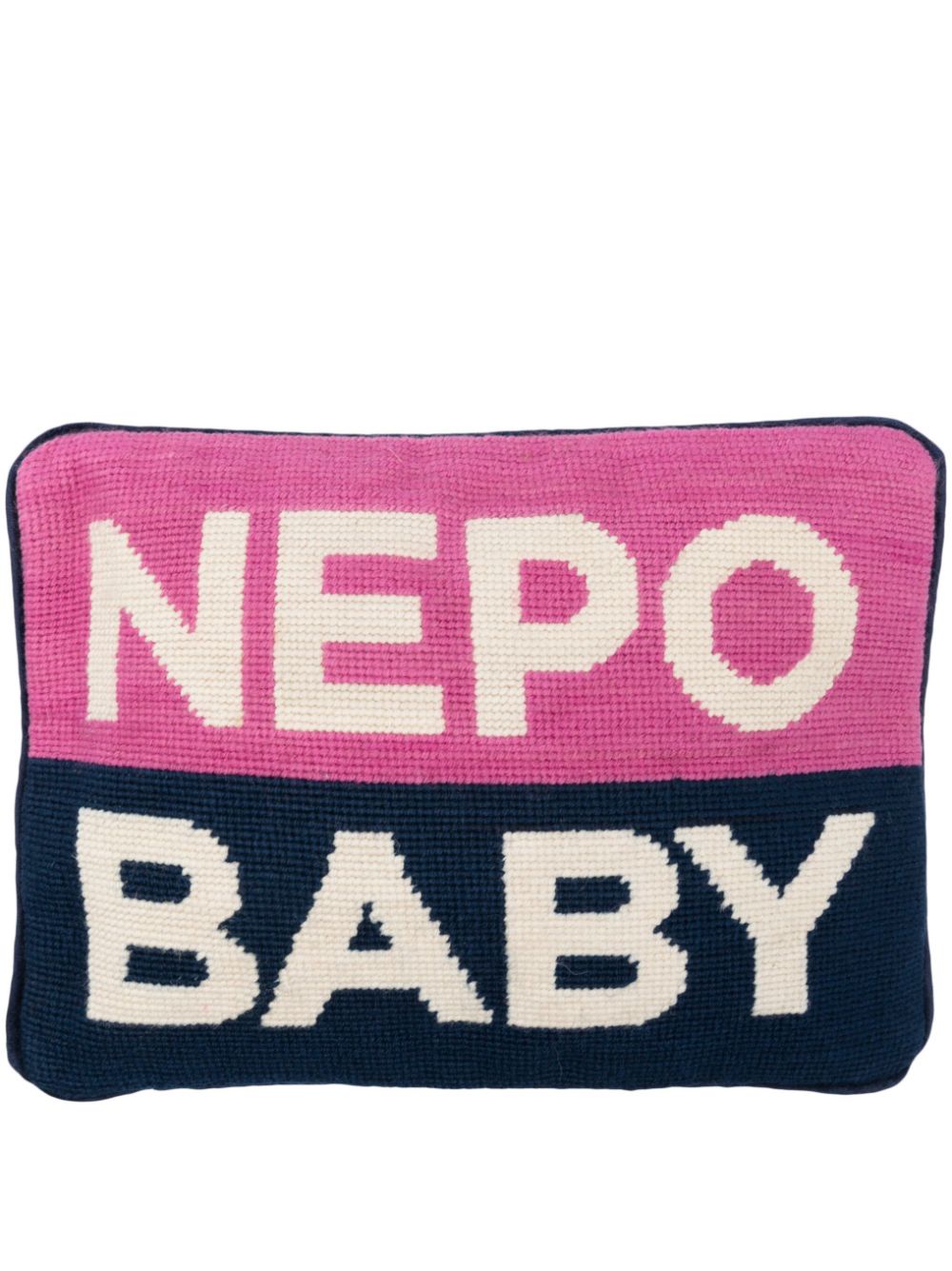 Nepo Baby Needlepoint pillow (23.5cm x 31cm) - Blue