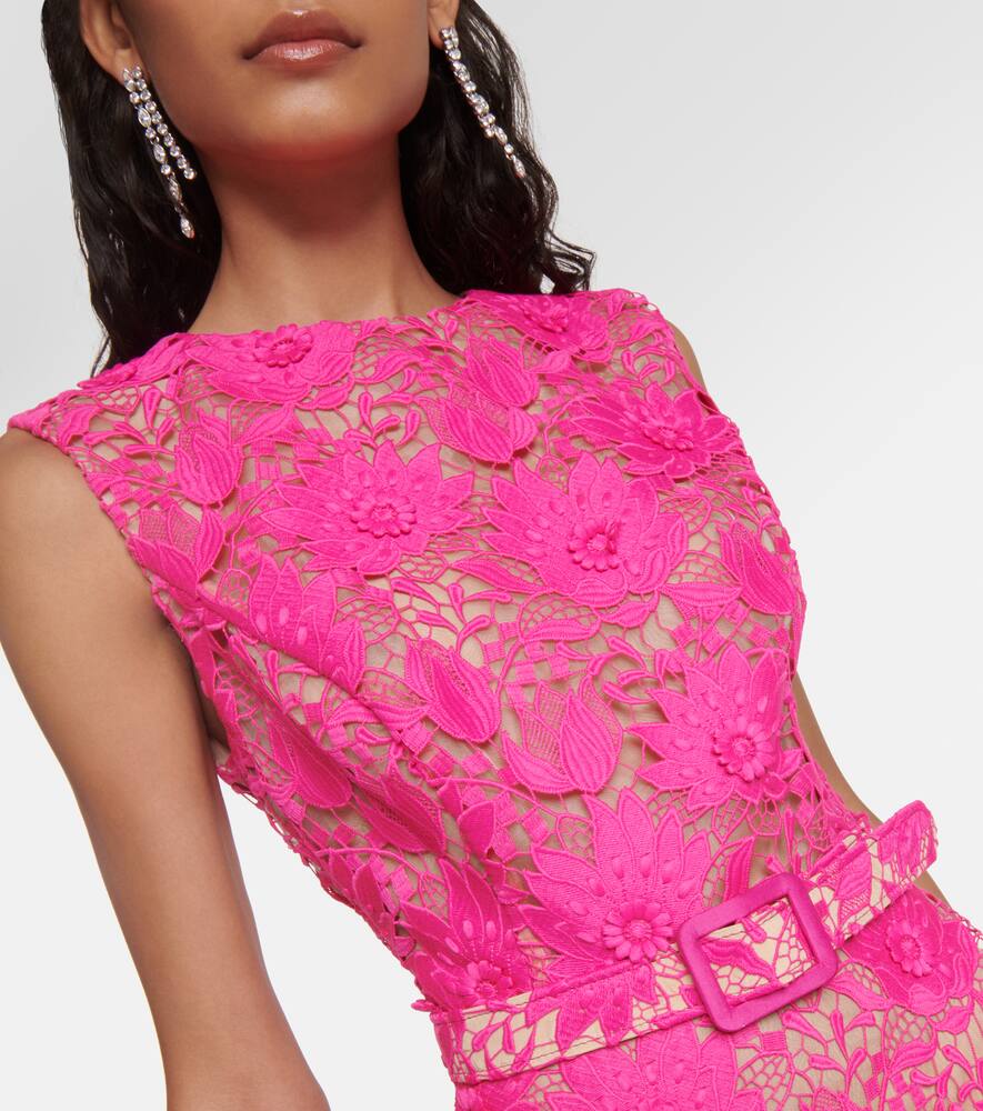 Floral lace midi dress
