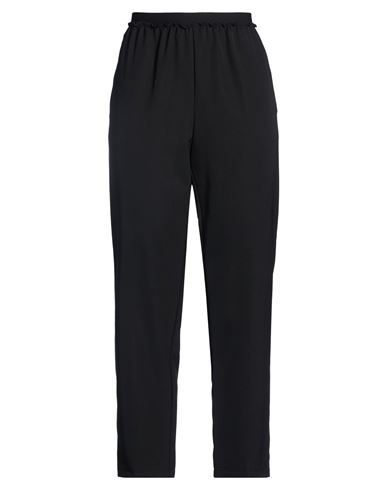 Pomandère Woman Pants Black Size 10 Polyester, Virgin Wool