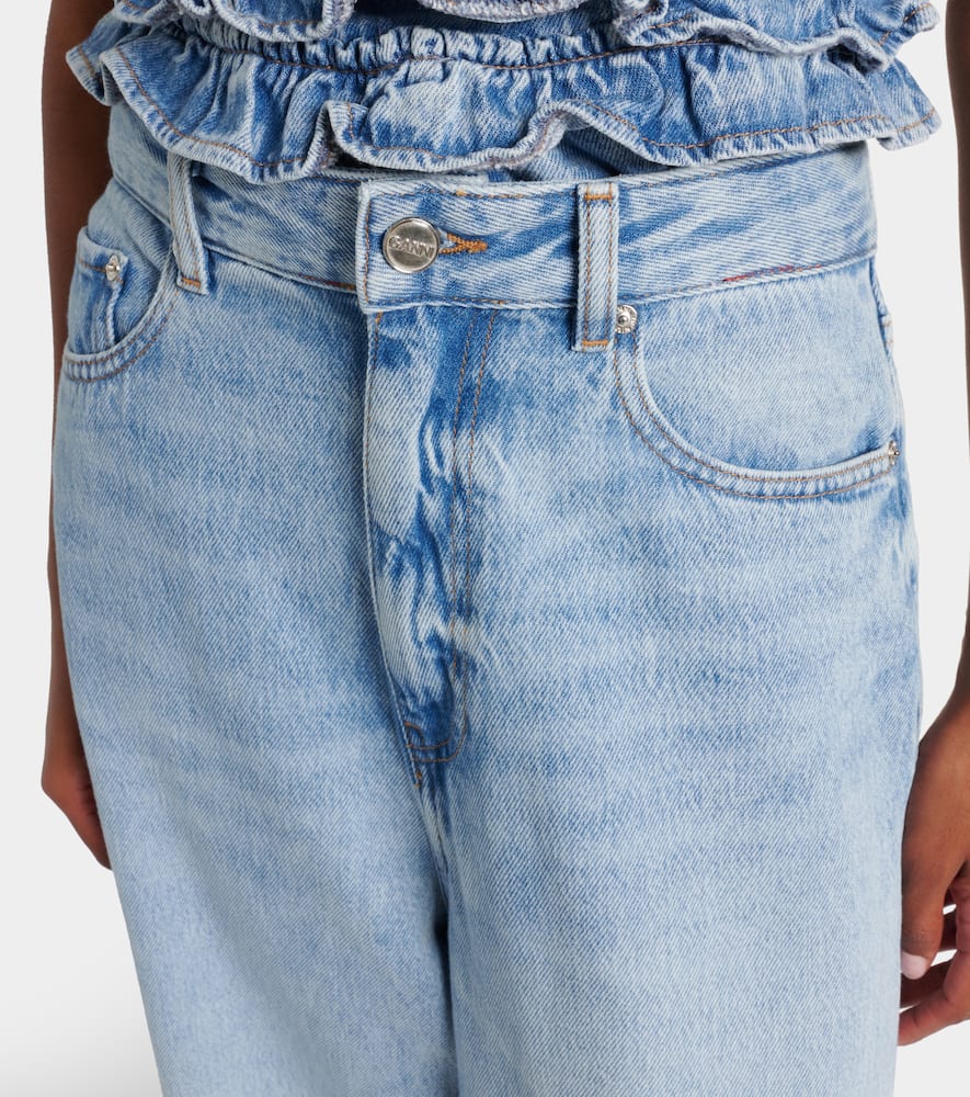 Mid-rise wide-leg jeans