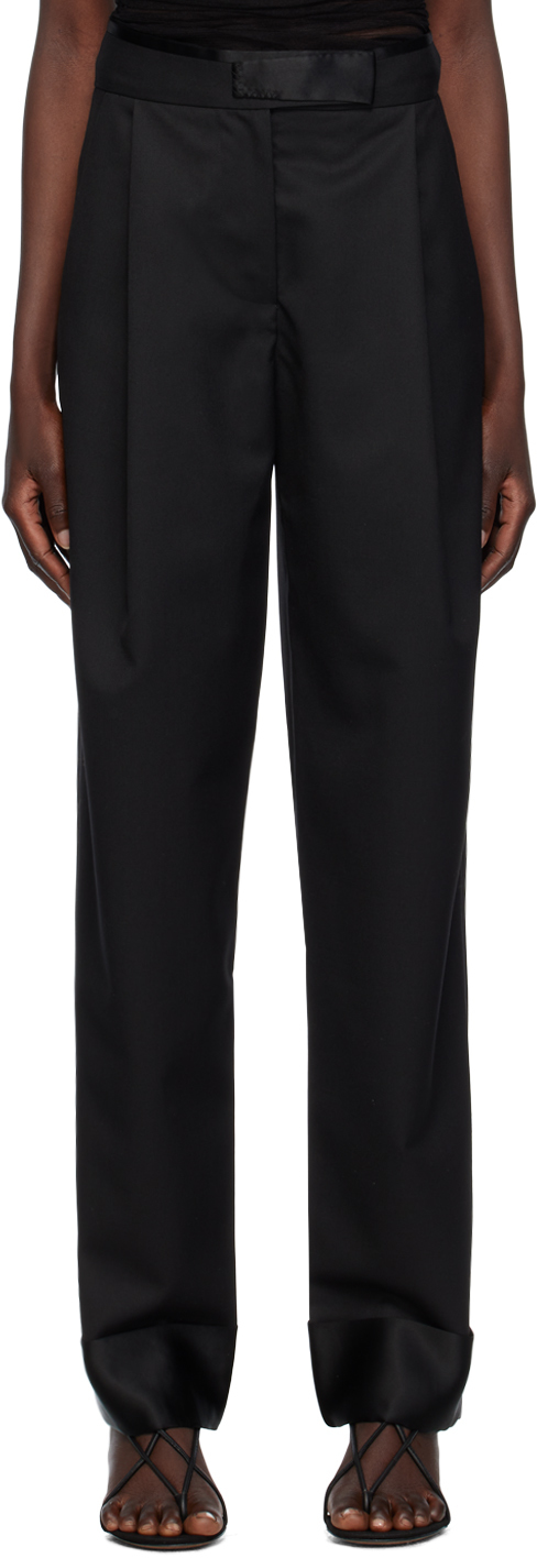 Black peg slacks