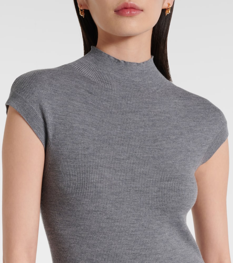 Wool mockneck top
