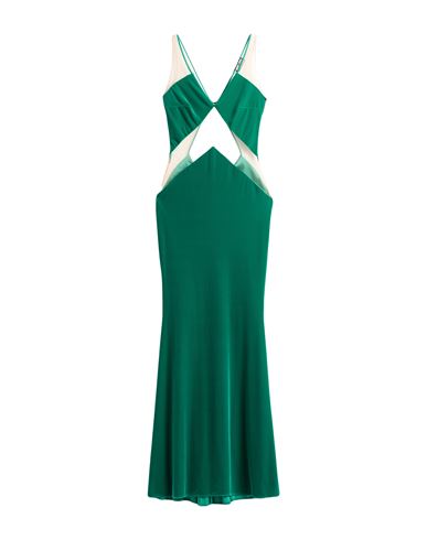Elisabetta Franchi Red Carpet Woman Maxi dress Emerald green Size 6 Polyester, Elastane, Polyamide