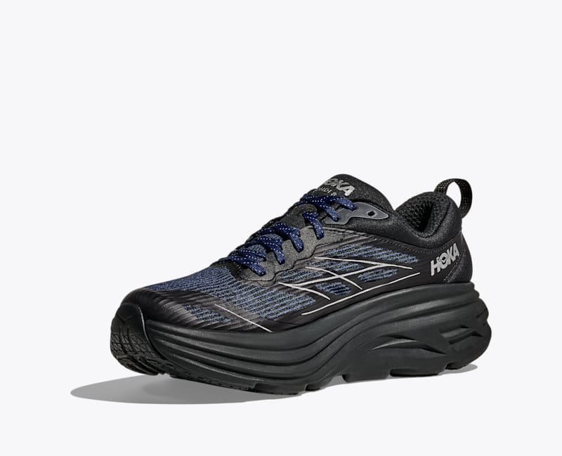 HOKA Stealth/Tech Bondi 8 Caged Shoes in Midnight Blue/Black