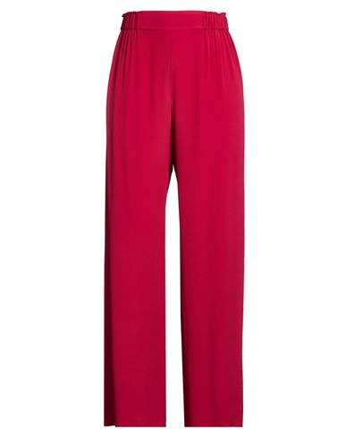 Woman Pants Garnet Size 12 Acetate, Silk
