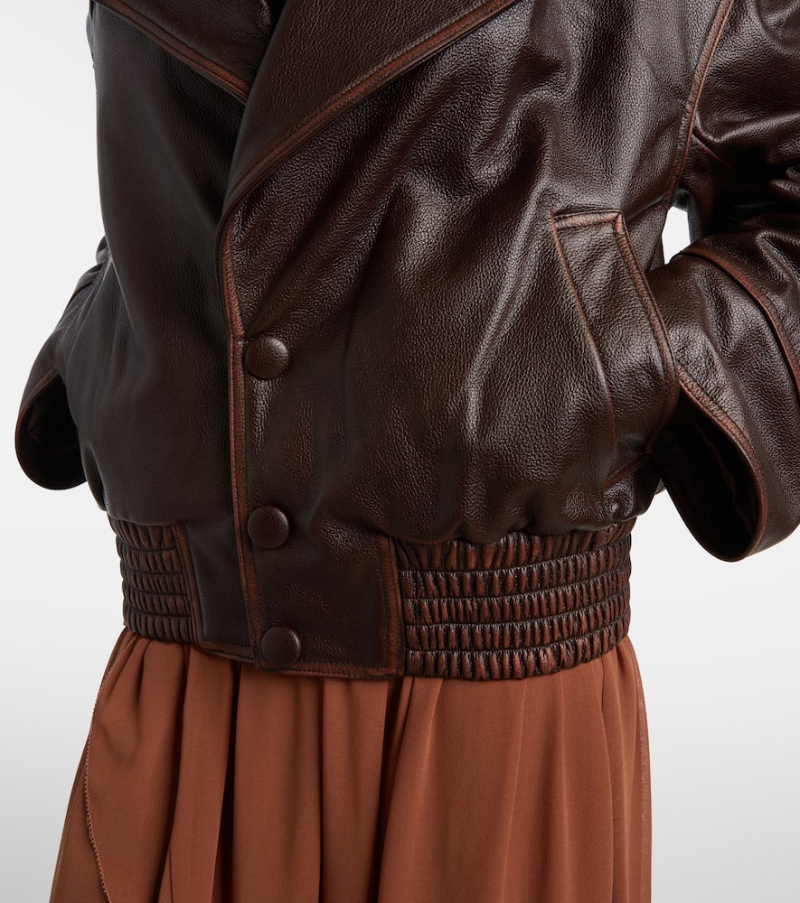 Leather biker jacket