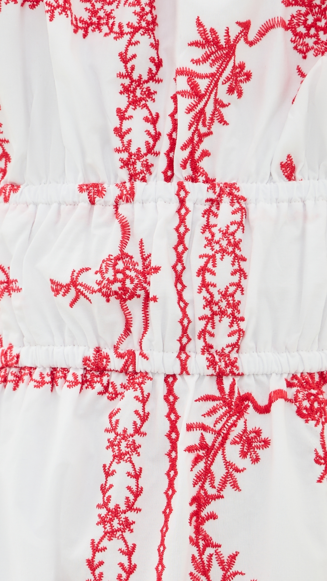 Nanette Dress Ivory Red Handkerchief