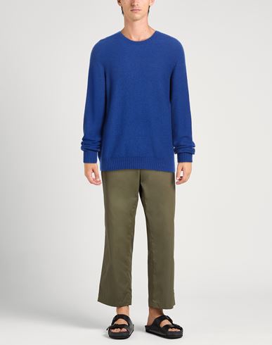 Man Sweater Blue Size L Wool, Organic cotton
