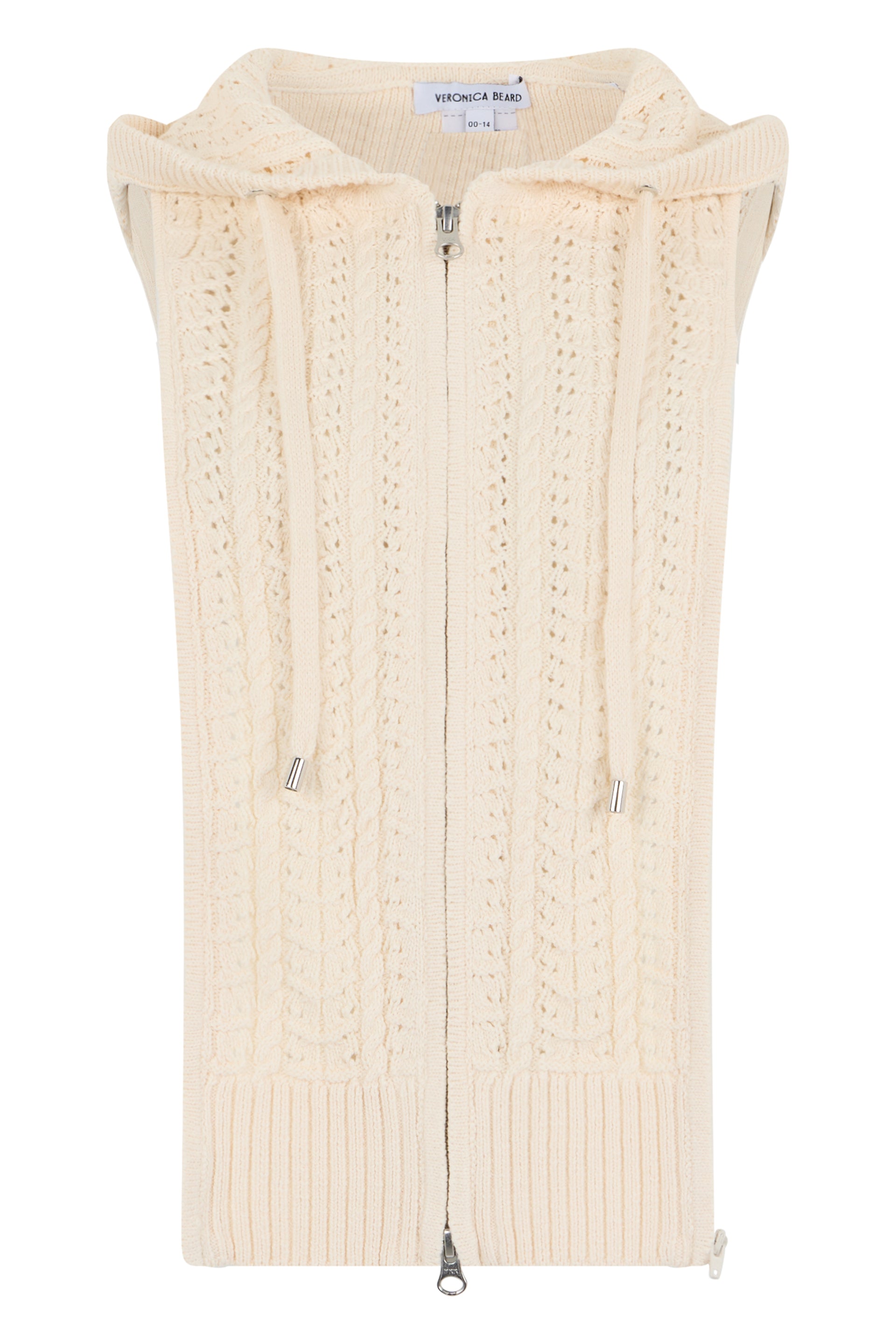 Sleeveless Hooded Cardigan Jacket