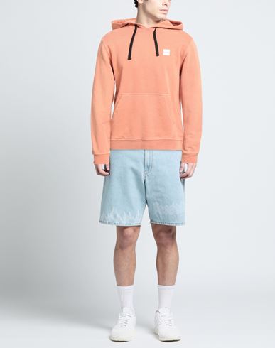 Man Sweatshirt Salmon pink Size L Cotton