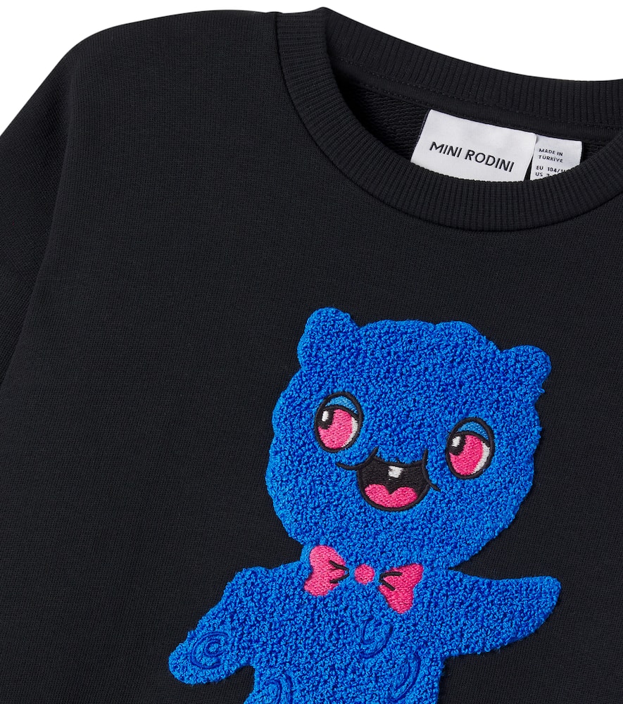 Embroidered cotton jersey sweatshirt