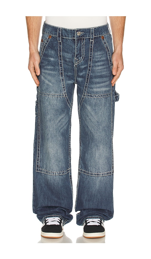 True Religion Vinny Ultra Baggy Carpenter Big T Denim Pant in Blue. - 32 also , 33