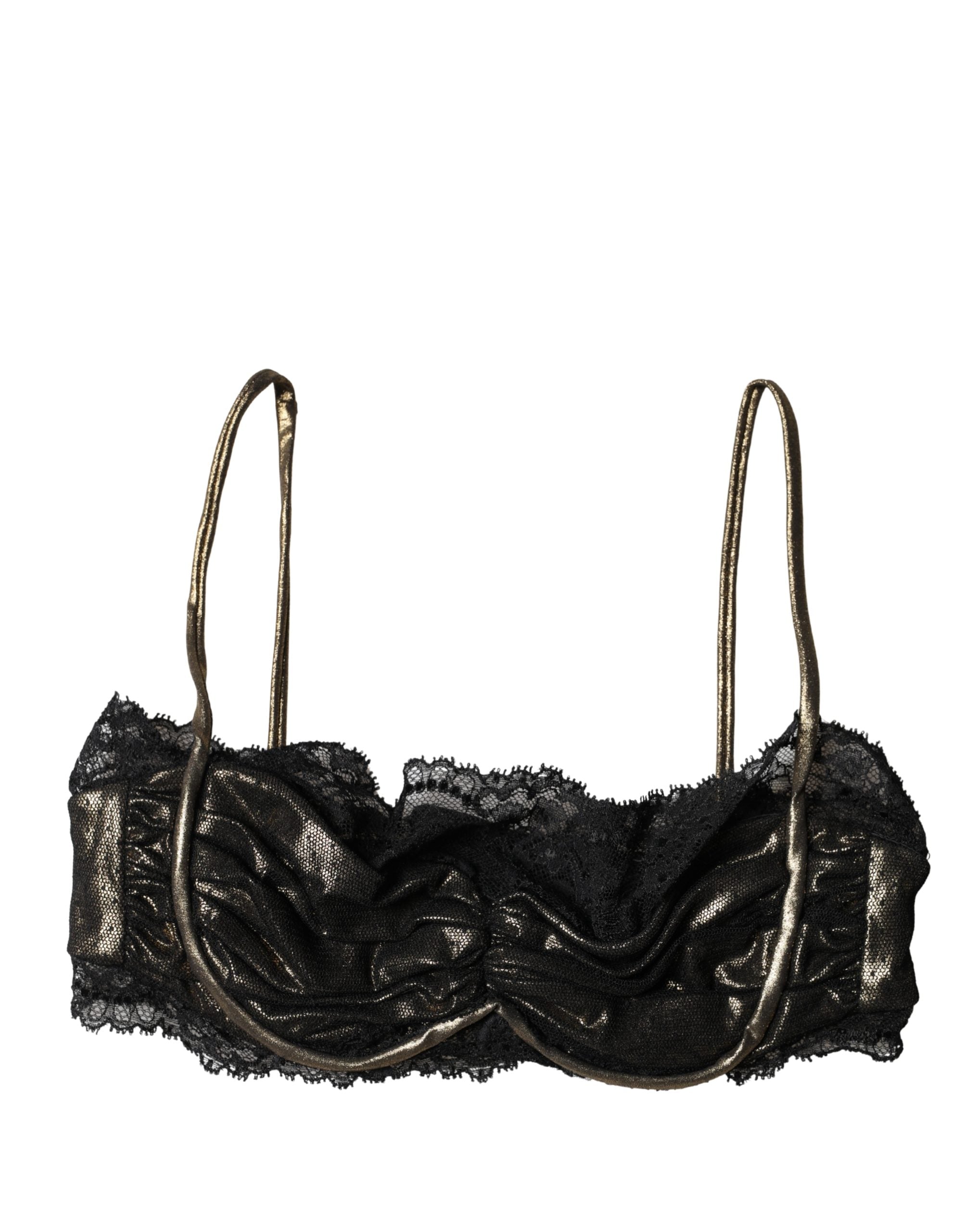 Silk Underwired Balconnet Bra — Black
