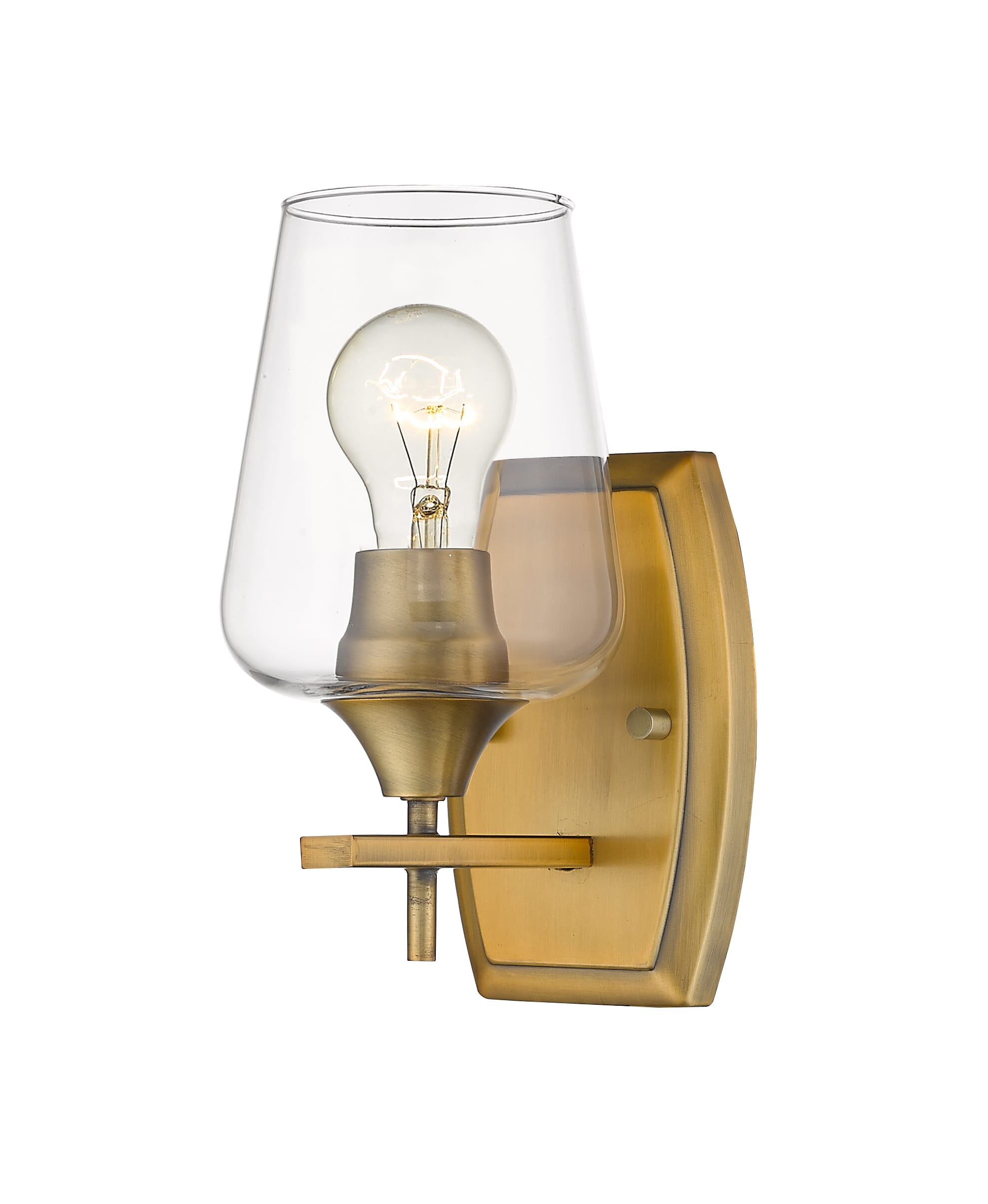 Joliet 1-Light Wall Sconce In Olde Bra