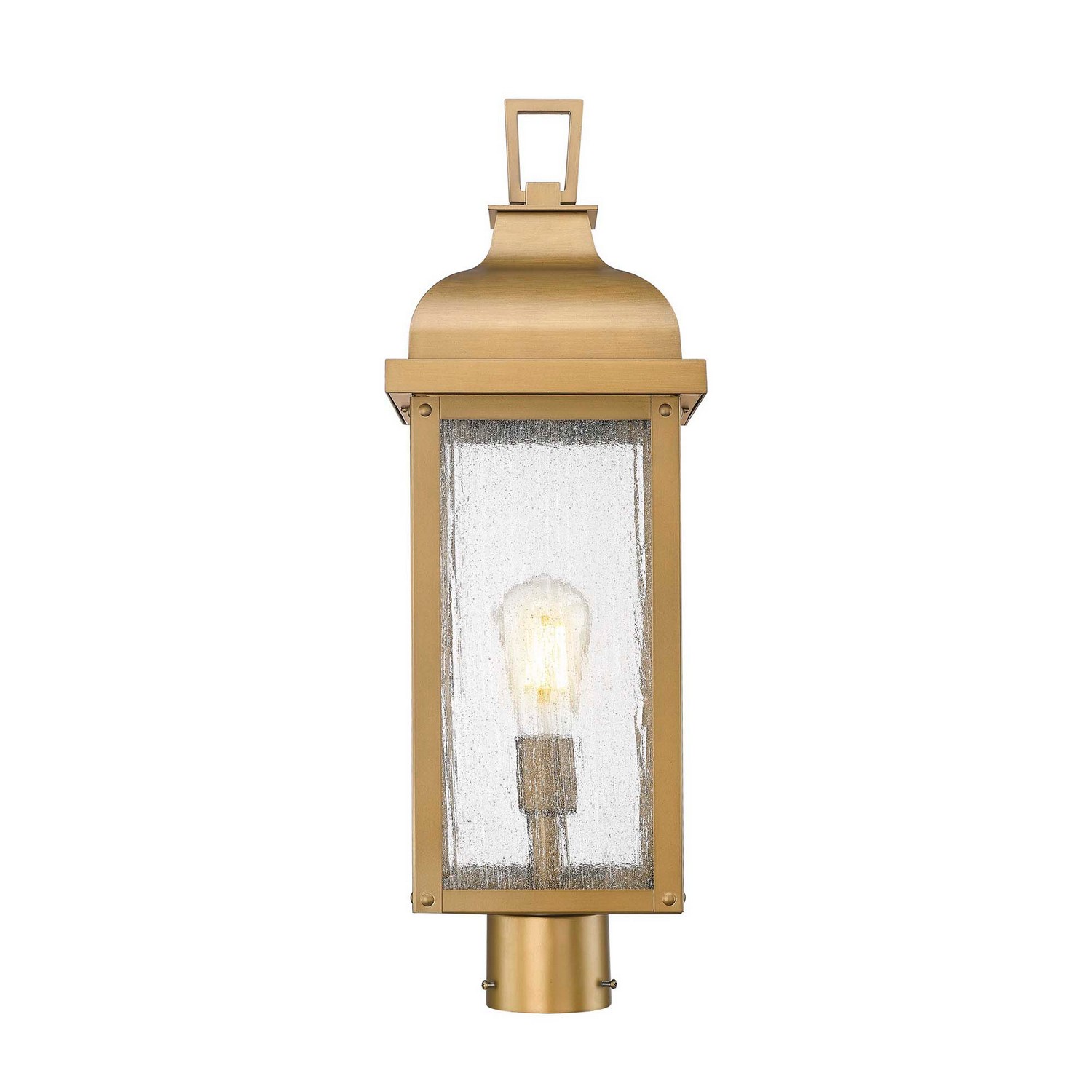 Weathered Brass Outdoor Post Mount from the Madrid Collection