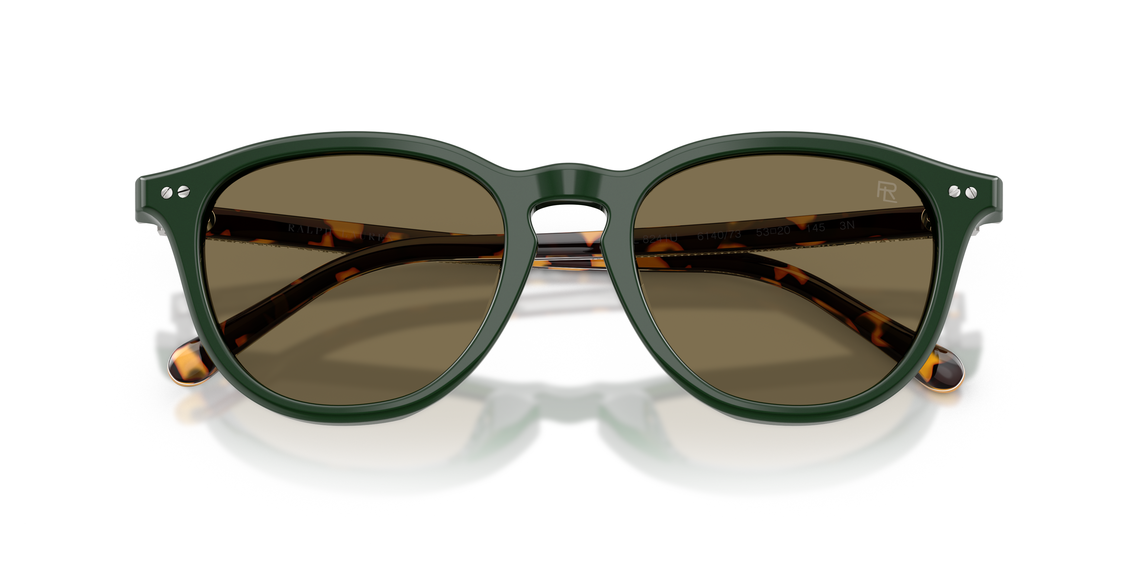 Ralph Lauren Uomo Ralph Lauren RL8241U 614073 Occhiali da sole Acetato Verde Marrone Pantos Normale