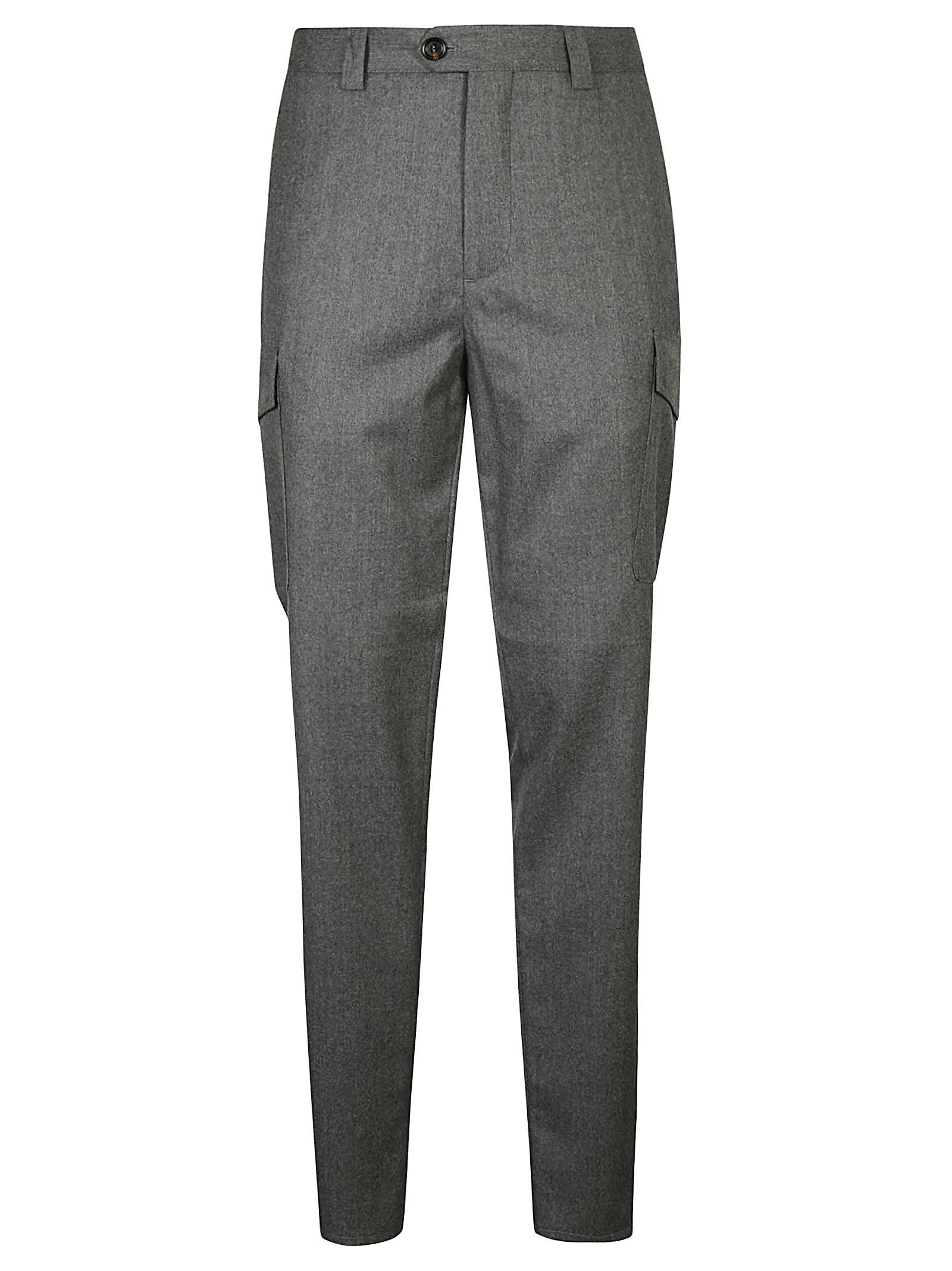 Straight-leg virgin wool trousers - Grey