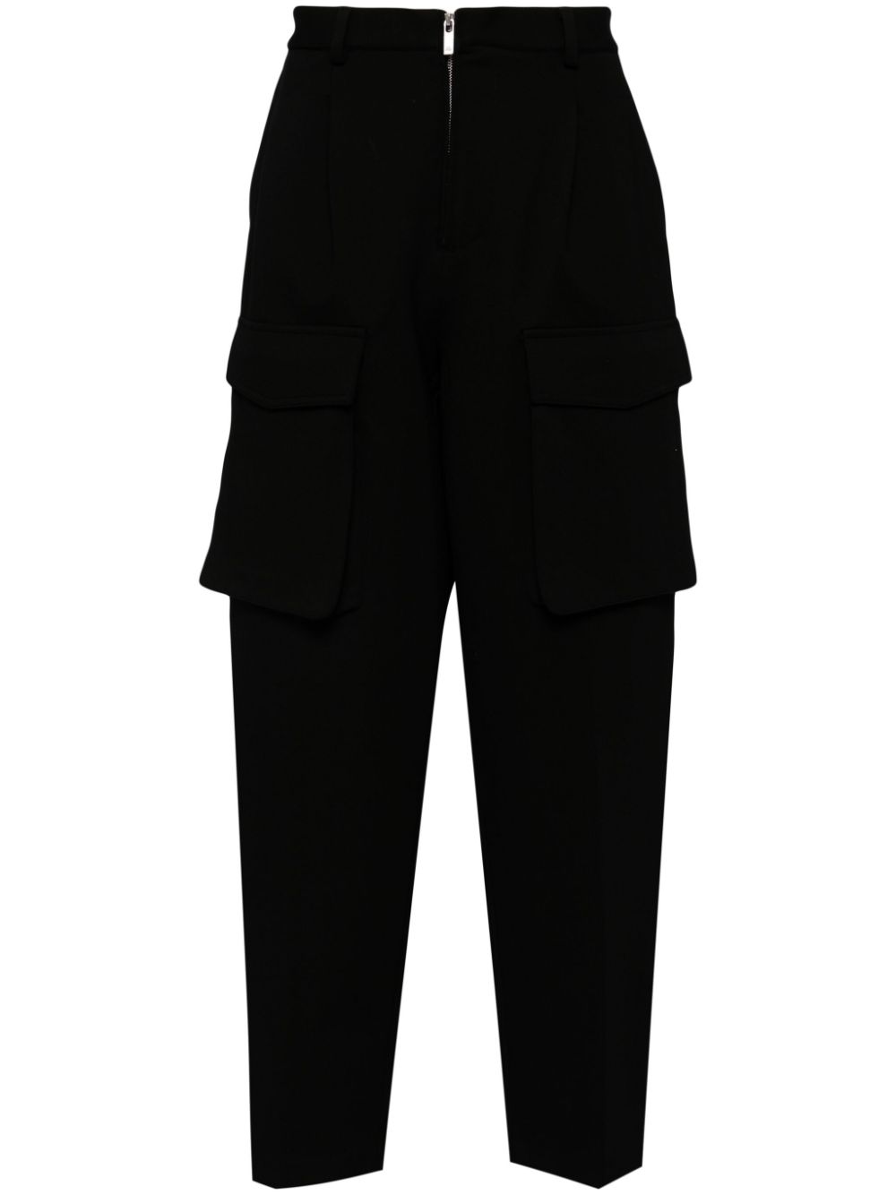 Tapered-leg trousers - Black