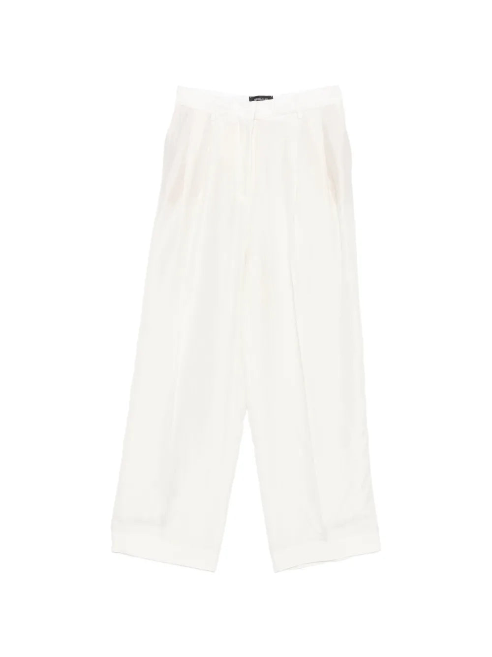 Pleated Wide-Leg Trousers — Off-white