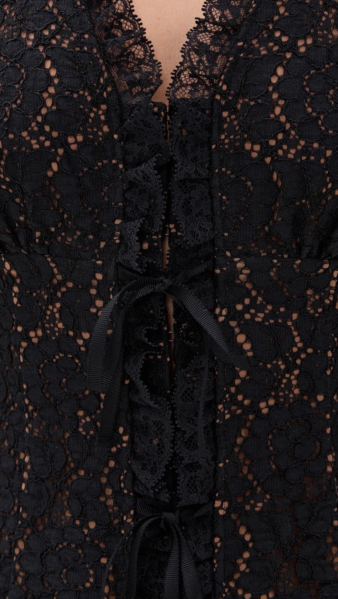 Anais Top Black w/ Nude Brown Lining