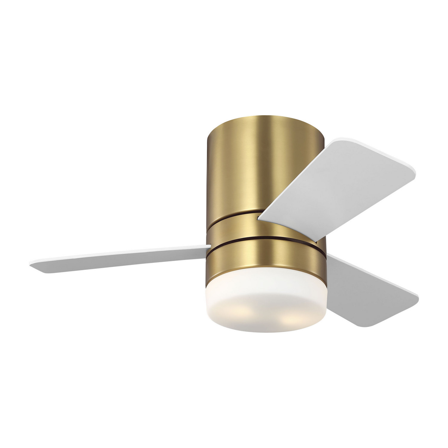 Burnished Brass 32" Ceiling Fan from the Era 32 Hugger LED Collection