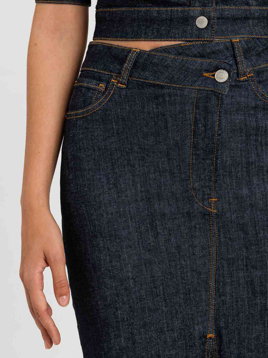 Skirt Woman color Denim