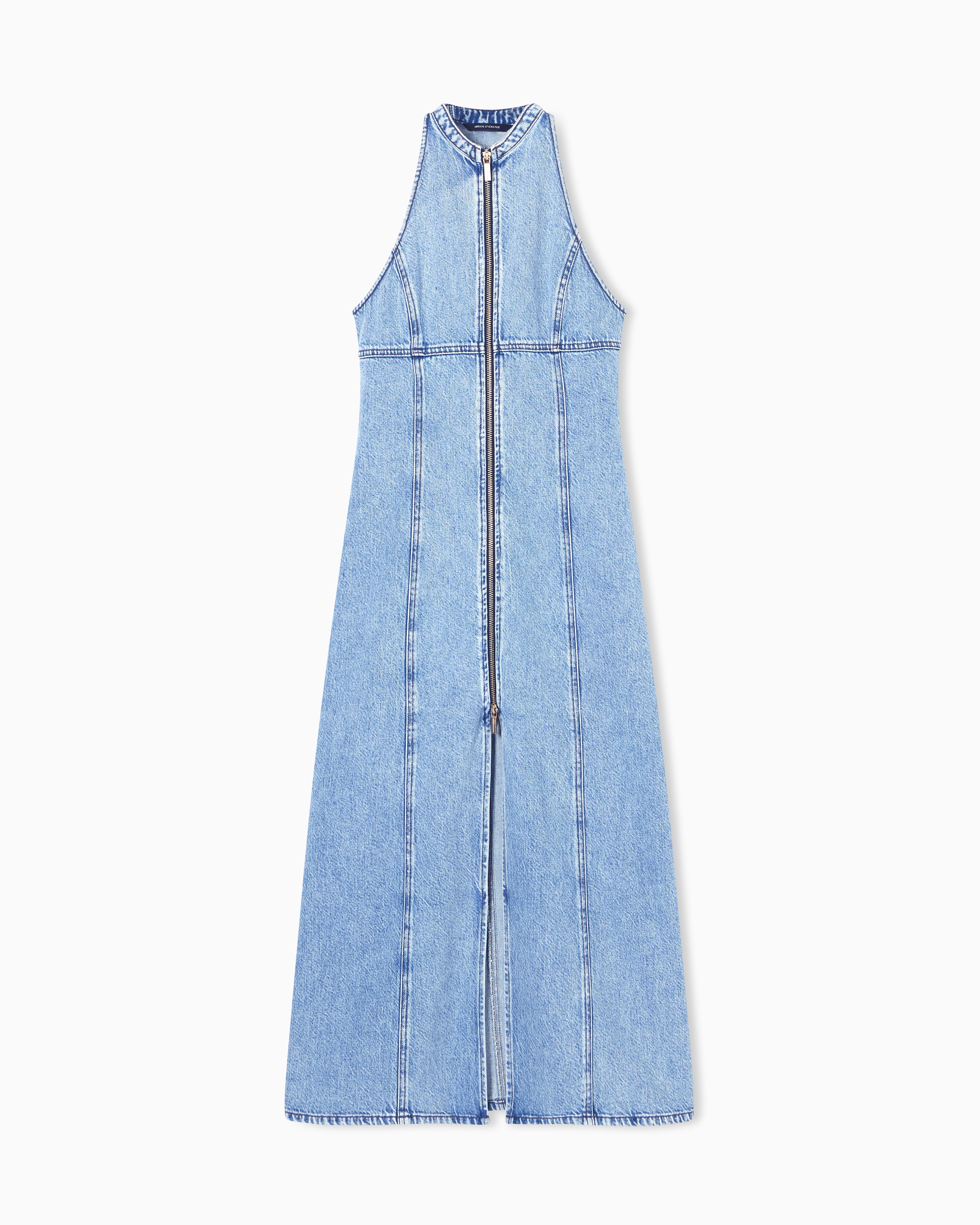 Maxi Denim Zip Up Dress